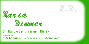 maria wimmer business card